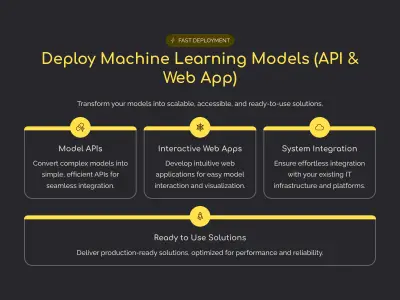 You will get a deployment for your machine learning model as an API or web app