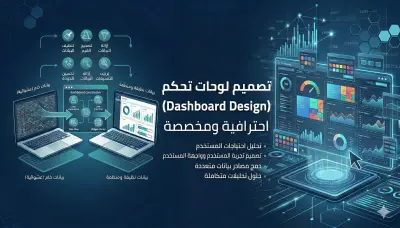 تصميم لوحات بيانات (Dashboards) تفاعلية واحترافية لتحليل أعمالك.