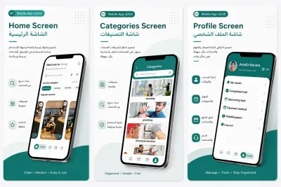 تصميم واجهات موبايل و تجربة المستخدم UI/UX Design