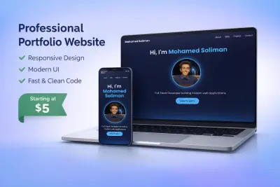 إنشاء موقع Portfolio احترافي سريع ومتجاوب لعرض أعمالك وزيادة فرص التوظيف
