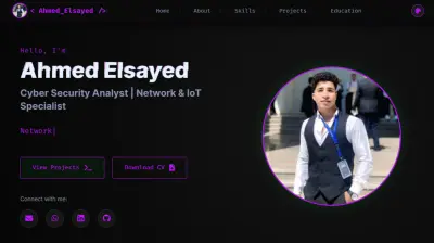 مطور واجهات ومواقع ويب متكاملة | متخصص بناء الهوية الرقمية (Portfolios)