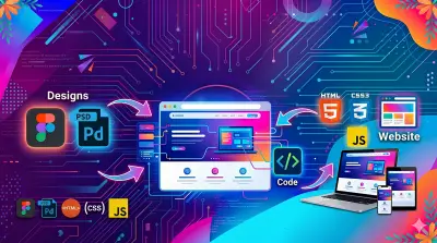 صورة العمل تحويل تصميم PSD او Figma لموقع متجاوب احترافي