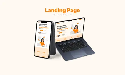 تصميم صفحة هبوط Landing Page احترافية وعصرية UI/UX