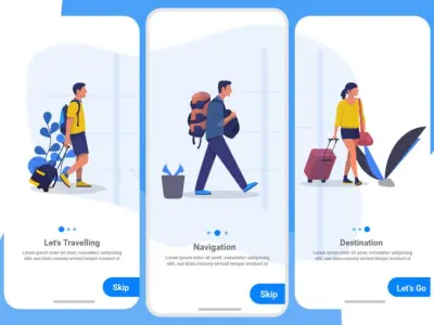 سأقوم بتصميم وتنفيذ شاشات Onboarding احترافية لتطبيق Flutter بشكل عصري ومتناسق مع هوية التطبيق.
