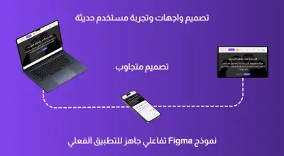تصميم صفحة هبوط احترافية مع رابط Figma تفاعلي منظّم وسهل الاستخدام