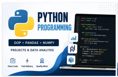 سأقوم ببرمجة وتطوير سكريبتات Python لمعالجة البيانات وأتمتة المهام