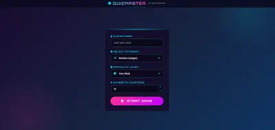 تصميم لعبة Quiz تفاعلية احترافية (Web App) بتصميم عصري
