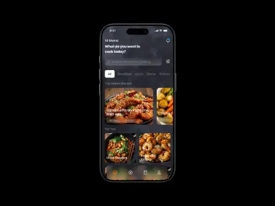 سأصمم تطبيق طبخ ذكي يقترح وصفات بناءً على المكونات المتوفرة