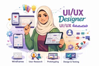 صورة العمل انا مصممة ui ux خاصة بواجهة المستخدم سوف اساعدك في تصميم تطبيقات الموبايل والويب سايت ولوحات التحكم ...