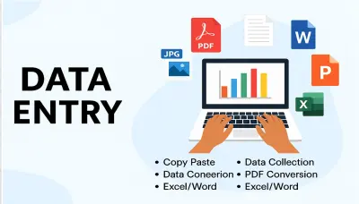 إدخال بيانات من PDF أو صور إلى Excel و Word  وتنظيمها  بدقة واحترافية