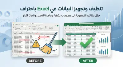 تنظيف وتجهيز البيانات في Excel باحتراف