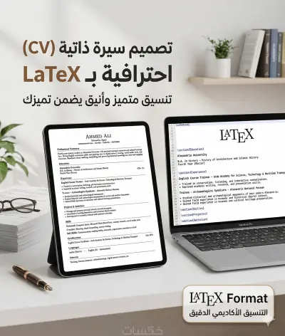 تصميم سيرة ذاتية (CV) احترافية وأكاديمية بتنسيق LaTeX