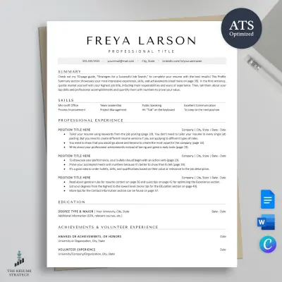 سأقوم بكتابة وتصميم سيرة ذاتية (CV) احترافية متوافقة مع نظام ATS