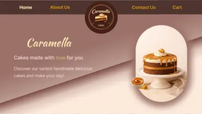 تصميم UIUX موقع ويب لمتجر كيك اونلاين