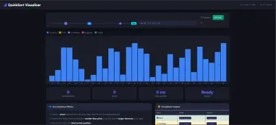 Algorithm visualizer web page