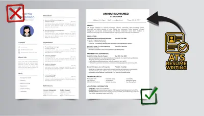تصميم سيرة ذاتية احترافية CV متوافقة مع نظام ATS
