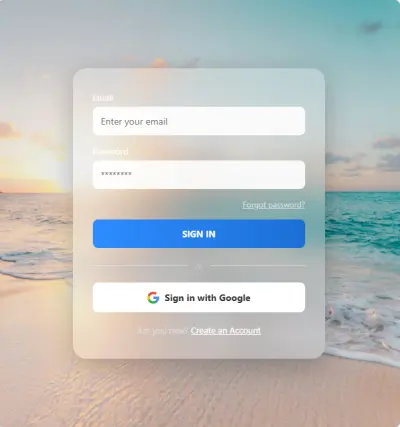 تصميم صفحة تسجيل دخول احترافية (Login Form) بتصميم حديث وResponsive