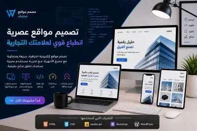 تصميم وتطوير موقع ويب احترافي متجاوب مع جميع الأجهزة