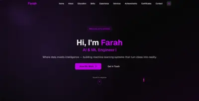 تصميم موقع Portfolio شخصي