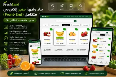 🛒 بناء واجهة متجر إلكتروني (Front-End) متكامل، سريع ومتجاوب