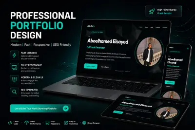 صورة العمل إنشاء موقع Portfolio احترافي يعرض مهاراتك