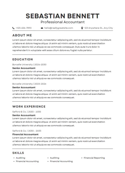 عمل سي في احترافي متوافق مع ats