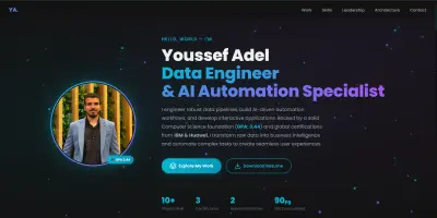 تصميم وتطوير موقع بورتفوليو (معرض أعمال) احترافي متجاوب