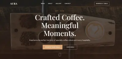 صفحة هبوط احترافية وعصرية لكافيه Cafe