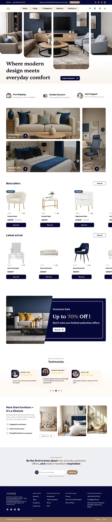 تصميم واجهات موقع ويب UI/UX احترافية