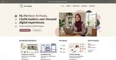 تصميم وبرمجة موقع معرض أعمال (Portfolio) شخصي احترافي وجذاب
