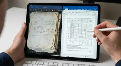 تفريغ ملفات PDF وأوراق Scanner المعقدة على ملف Word