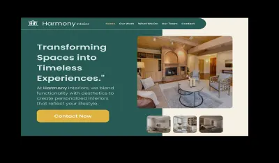 تصميم موقع إلكتروني لعرض أعمال التصميم الداخلي