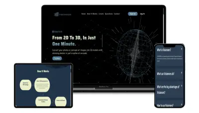 تصميم وتطوير موقع 3d ب(html+css+js)