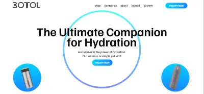 سأقوم بتصميم موقع Front-End احترافي من 5 صفحات لمتجر زجاجات المياه بتصميم عصري