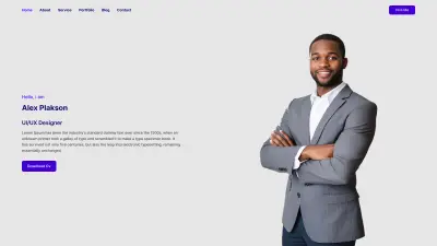 تصميم صفحة Portfolio احترافية