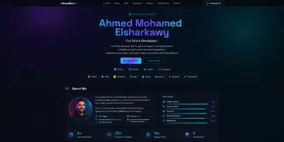 professional portfolio HTML page عمل بورتفوليو كصفحة ويب احترافية
