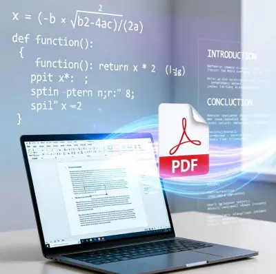 كتابة المستندات عن طريق LateX او word مع ارفاق PDF