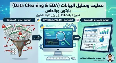 تنظيف وتحليل البيانات واستخراج التقارير الإحصائية باستخدام Python & Pandas