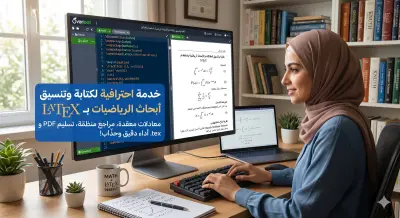 كتابة وتنسيق مقال أو بحث رياضي لا يزيد عن 3 صفحات باستخدام LaTeX.