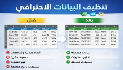 تنظيف البيانات باستخدام Excel