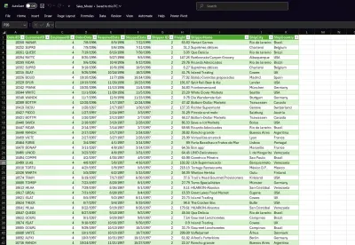 انا اقوم بادخال بيانات في الاكسل وتنسيقها في جداول