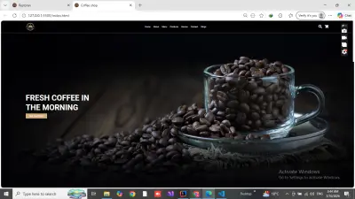 موقع ويب لمقهى Coffee Corner باستخدام HTML و CSS و JavaScript