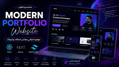 سأصمم وأطور لك Portfolio احترافي ومتجاوب لعرض أعمالك وخدماتك
