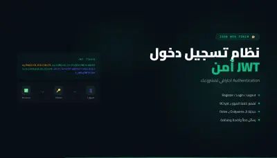 سأضيف نظام تسجيل دخول وتوثيق JWT كامل لمشروعك