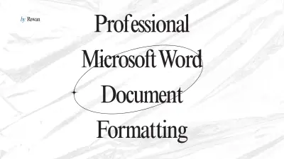 تنسيق الكتب، الأبحاث، والتقارير على برنامج Microsoft Word.