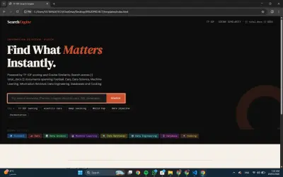 برمجة وتطوير محركات بحث ذكية (Search Engines) وأنظمة استرجاع معلومات باستخدام Python (Flask / FastAPI)