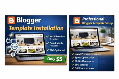 سأركب لك قالب بلوجر احترافي سريع ومتوافق مع SEO