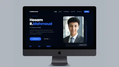 تصميم موقع Portfolio احترافي لعرض أعمالك ومهاراتك بشكل جذاب.