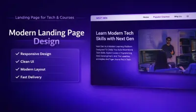 صفحة هبوط Landing pages جذابة لمشروعك او شركتك