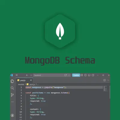 تصميم Schema لـ MongoDB تتكون من 3 مجموعات (Collections).